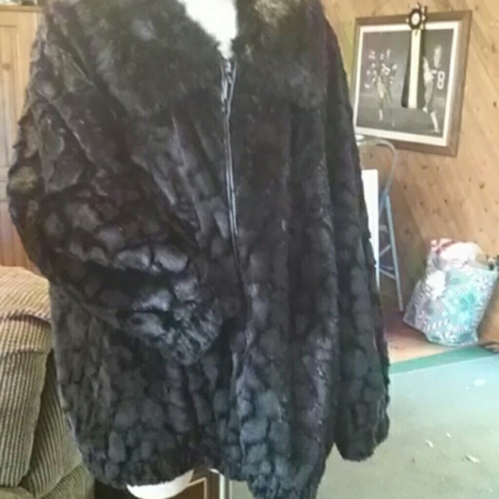 A sculptured faux fur jacket